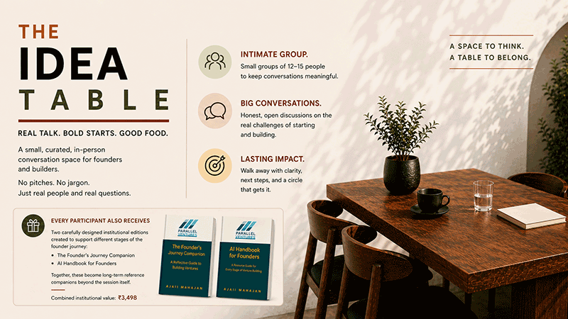 The Idea Table — intimate in-person conversation for founders and builders